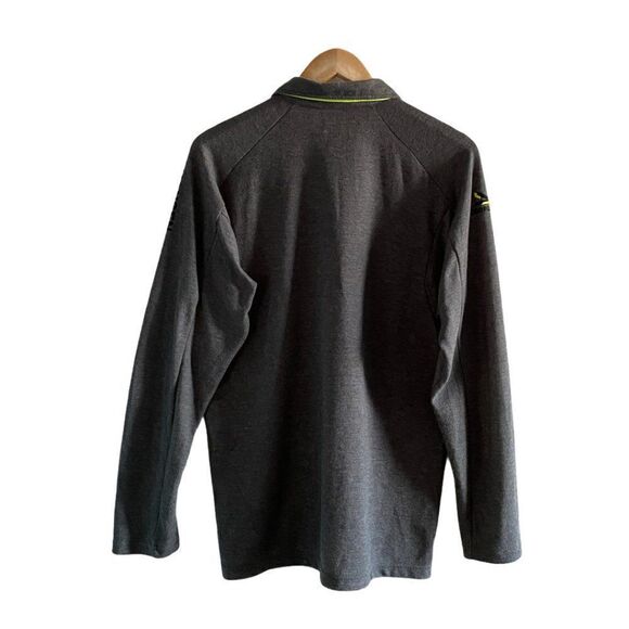 HELLY HANSEN Men's Gray Hydro Power Long Sleeve Button Up Polo US L - Picture 2 of 6